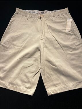 Vintage RUSTY for Nordstrom Men's Beige Flat-Front Cotton Chino skater 🛹 Shorts